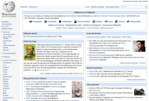Startseite der deutschsprachigen Wikipedia