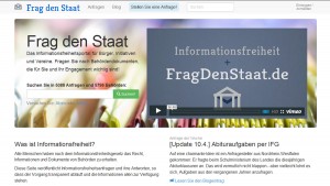 Screenshot "FragDenStaat.de"