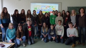 Die Klasse 8b des Gymnasiums in den Filder Benden