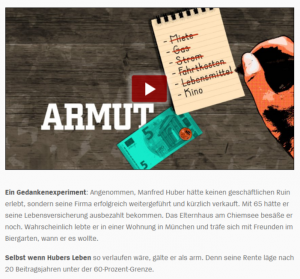 Screenshot der Webreportage "Was heißt schon arm?"