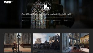Screenshot "Der Kölner Dom in 360° und VR" vom WDR