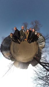 Die Nominierungskommission 2018 in 360°: (v.l.) Bettina Begner, Henning Grote, Michael Schwertel, Kübra Gümüsay, Leif Kramp, Christian Bartels und Tanja Banner. Foto: Michael Schwertel