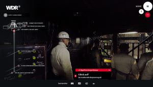 Screenshot: WDR Bergwerk in 360° und VR