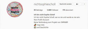 Screenshot "Ich bin nicht Sophie Scholl"