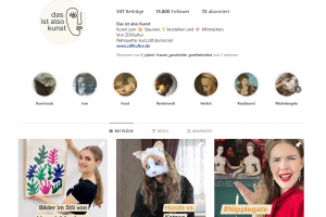 Screenshot des Instagram-Kanals "Das ist also Kunst" von ZDFkultur