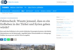 Screenshot des Faktenchecks auf dw.com