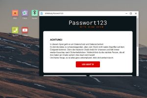 Screenshot der Website "Passwort 123"