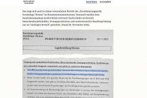 Screenshot "Das Geschäft mit den ukrainischen Flüchtlingen"
