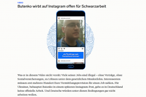 Screenshot "Das Geschäft mit den ukrainischen Flüchtlingen"