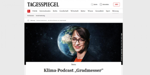 Screenshot der Website des Tagesspiegel zum Podcast "Gradmesser"
