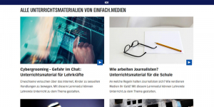 Screenshot der Website „einfach.Medien“ des Norddeutschen Rundfunks