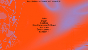 Screenshot der Website zum Projekt "Rechtsterrorismus seit dem NSU"