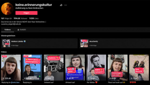 Screenshot des TikTok-Kanals "keine.erinnerungskultur"