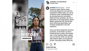 Screenshot der Reihe "My Hidden History" auf dem Instagram-Kanal von SWR Kultur