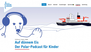 Screenshot der Website zum Polar-Podcats