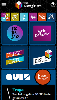 Screenshot der Seite https://klangkiste.wdr.de/