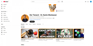 Screenshot des YouTube-Kanals "der Tierarzt – Dr. Karim Montasser"